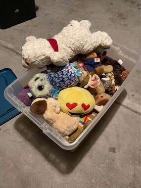 Plush Stuffed Animals Bundle - All Animals Shown, Bin Not Included